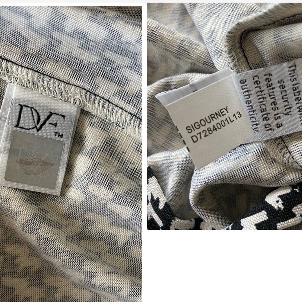 Diane Von Furstenberg Black and White Mini Wrap Dress - Picture 15 of 15